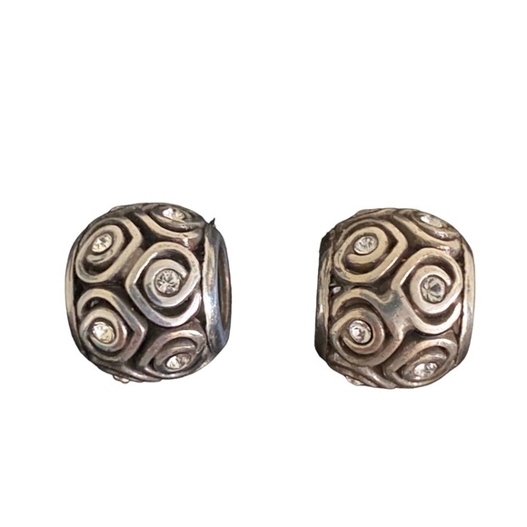 BRIGHTON Lot Bundle of 2 Spiral Heart Spacer Charms Beads - Picture 1 of 3